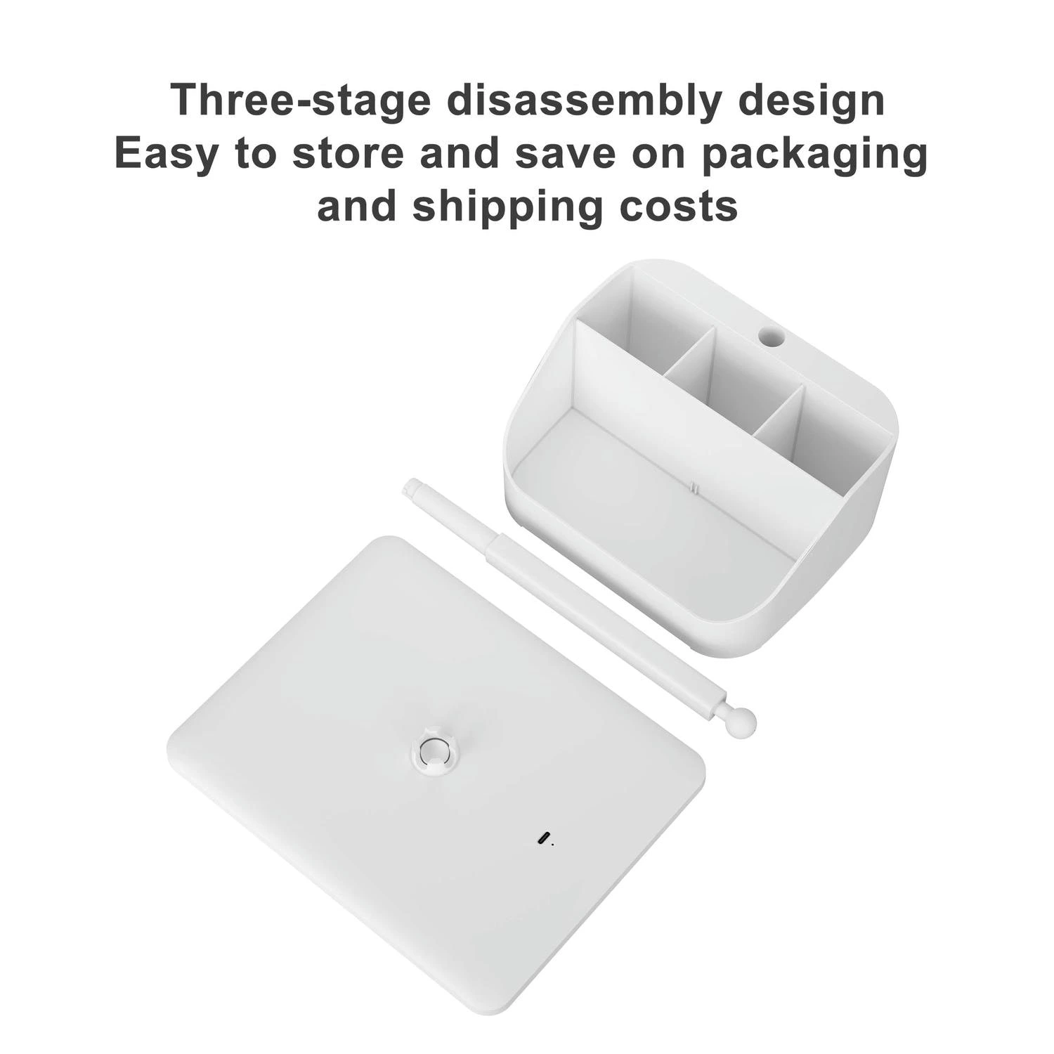 Make-upspiegel met opbergruimte