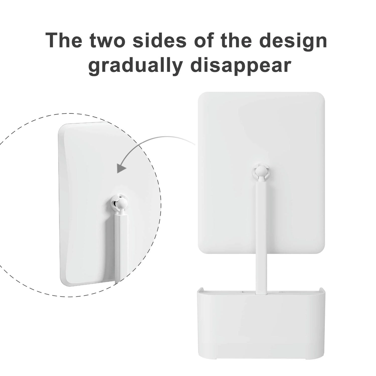 Make-upspiegel met opbergruimte