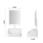 Make-upspiegel met opbergruimte