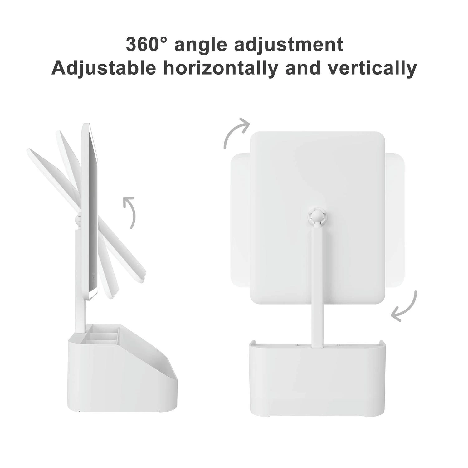 Make-upspiegel met opbergruimte