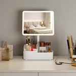 Miroir de maquillage LED avec rangement