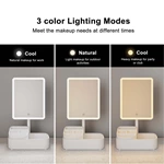 Miroir de maquillage LED avec rangement