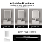 Miroir de maquillage LED avec rangement