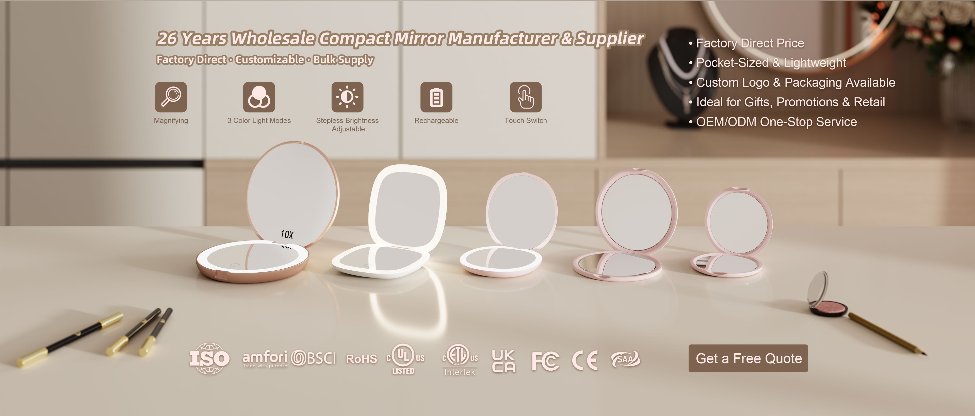 Wholesale Copmact Mirror Manufacturers