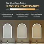 Gebogen LED-badkamerspiegel