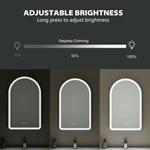 Gebogen LED-badkamerspiegel