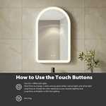 Gebogen LED-badkamerspiegel