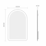 Gebogen LED-badkamerspiegel