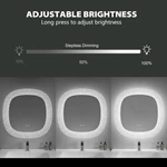 Miroir de salle de bain LED irrégulier