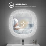Miroir de salle de bain LED irrégulier