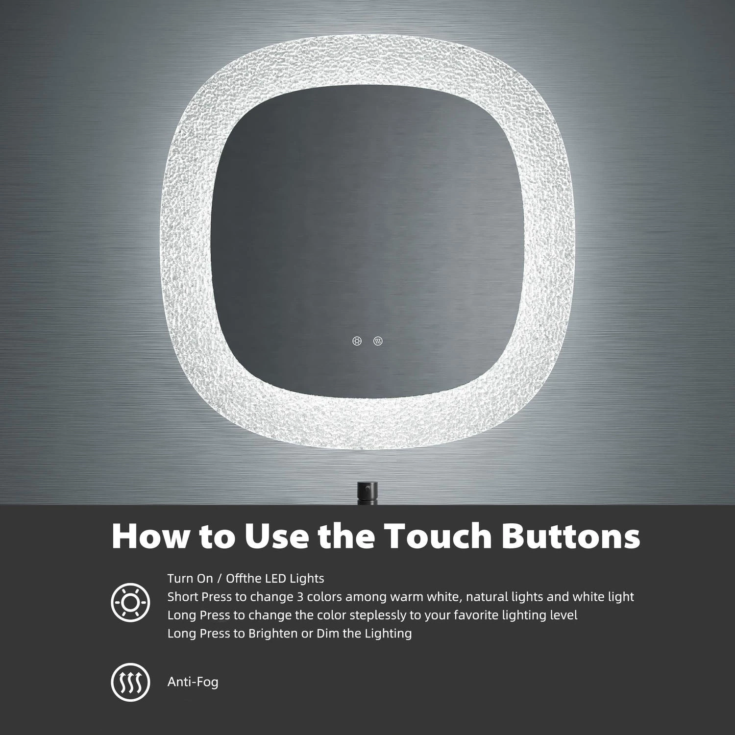 Anti-condens badkamerspiegel