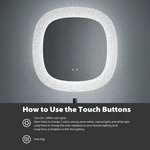 Onregelmatige LED-badkamerspiegel