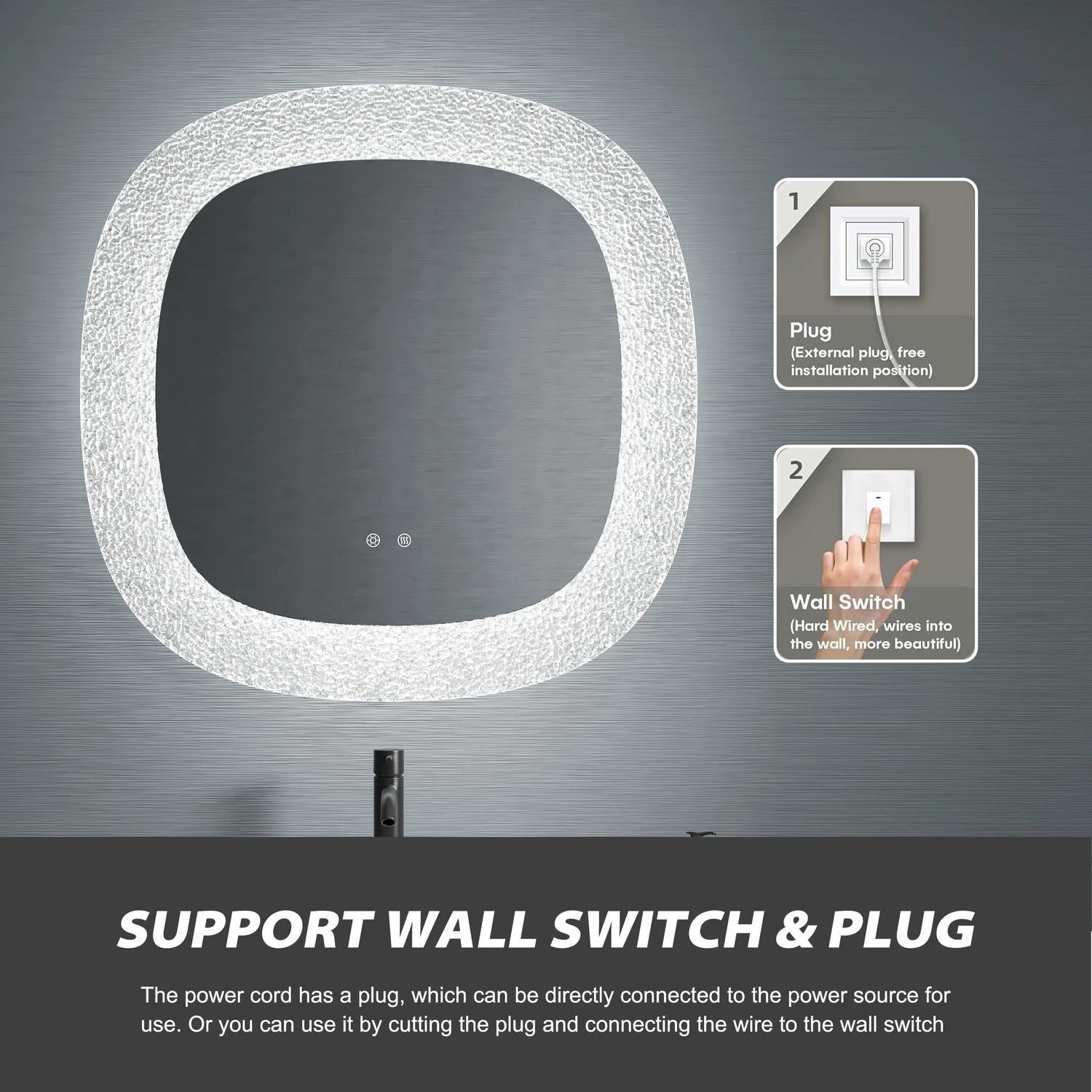 Badkamermeubel met spiegel en verlichting