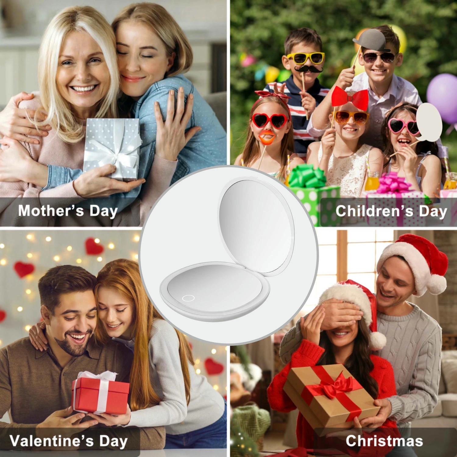 Oplaadbare compacte spiegel