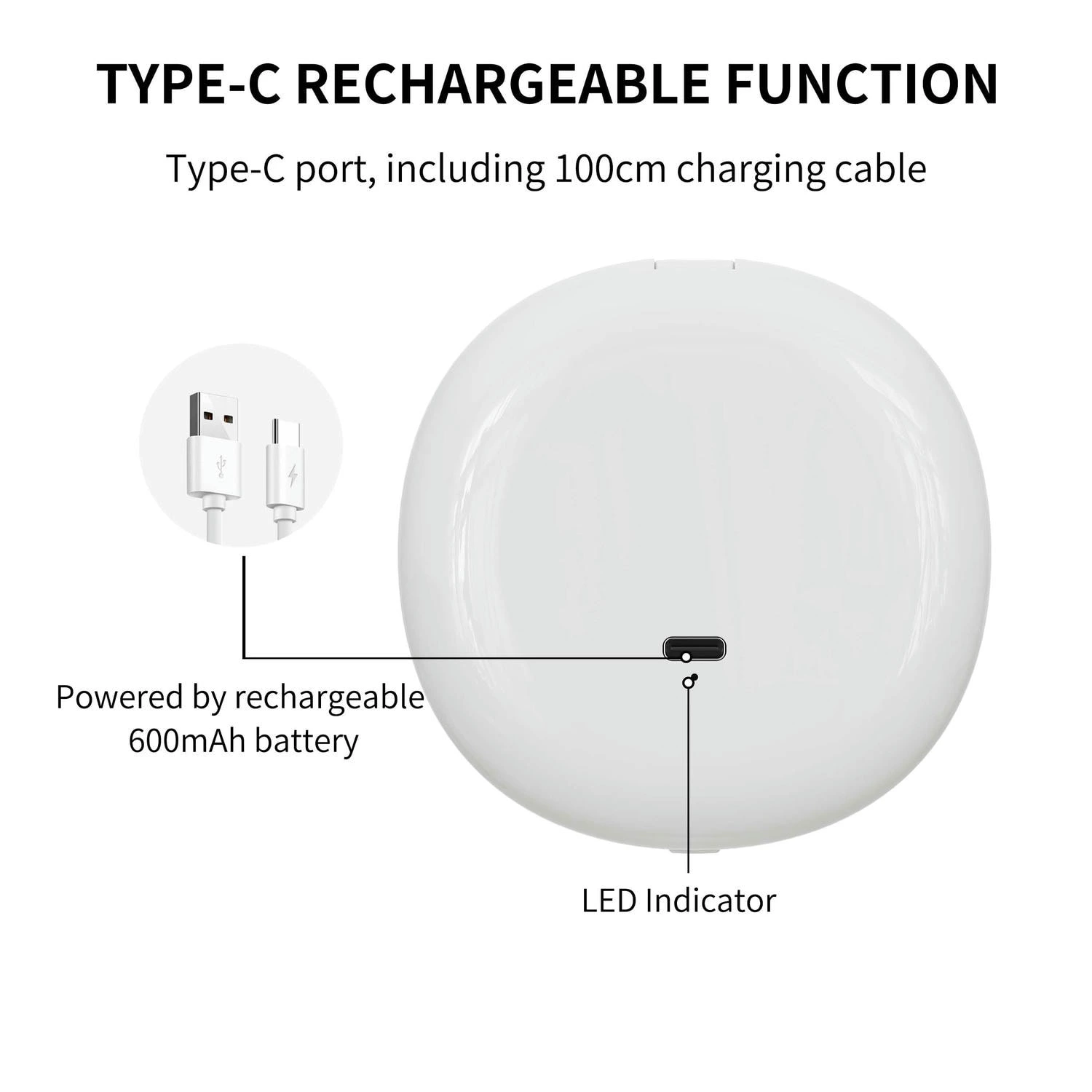 Oplaadbare compacte spiegel