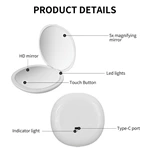 Oplaadbare LED-zakspiegel