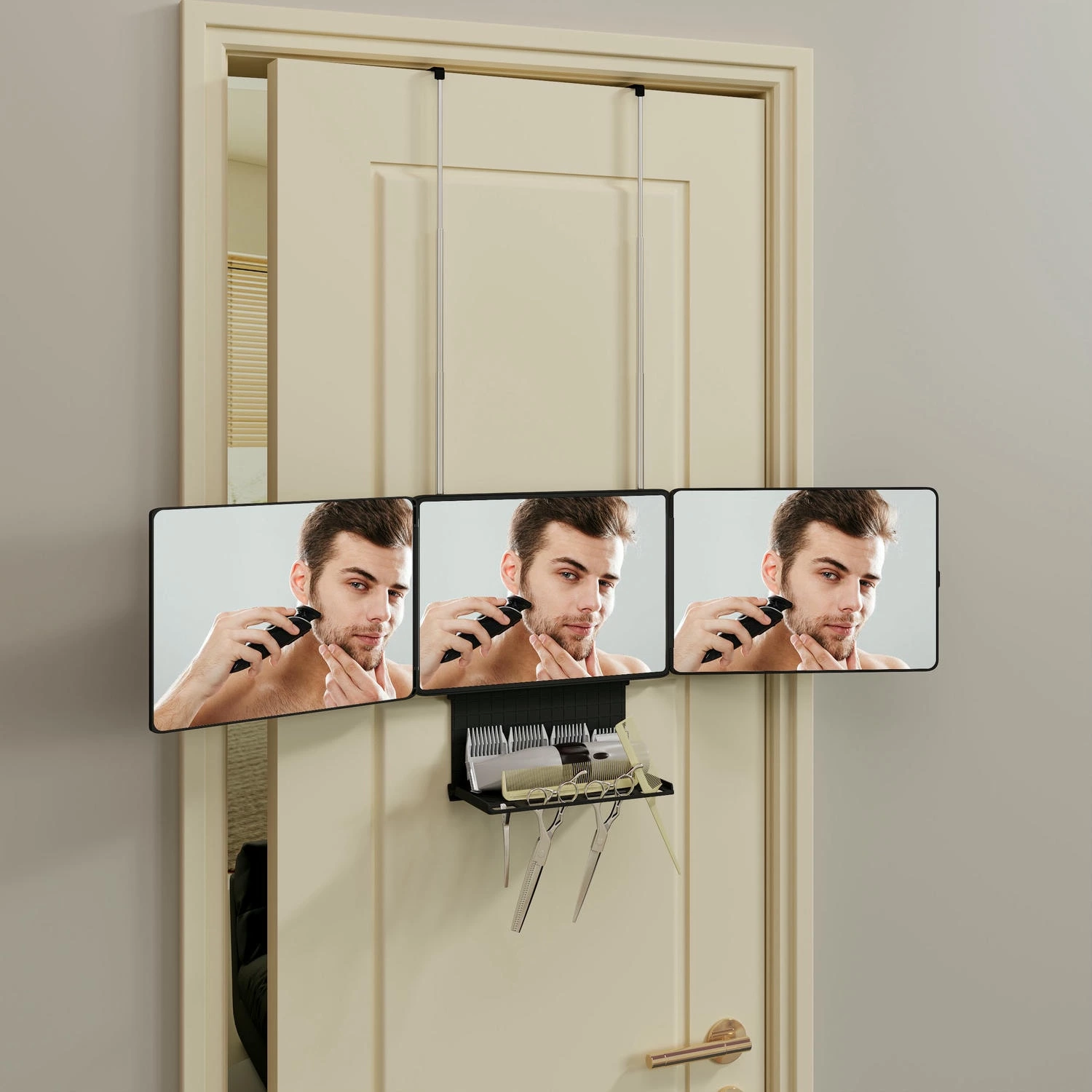Miroir à 3 faces pour se couper les cheveux soi-même