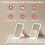 Portable LED Travel Makeup Mirror