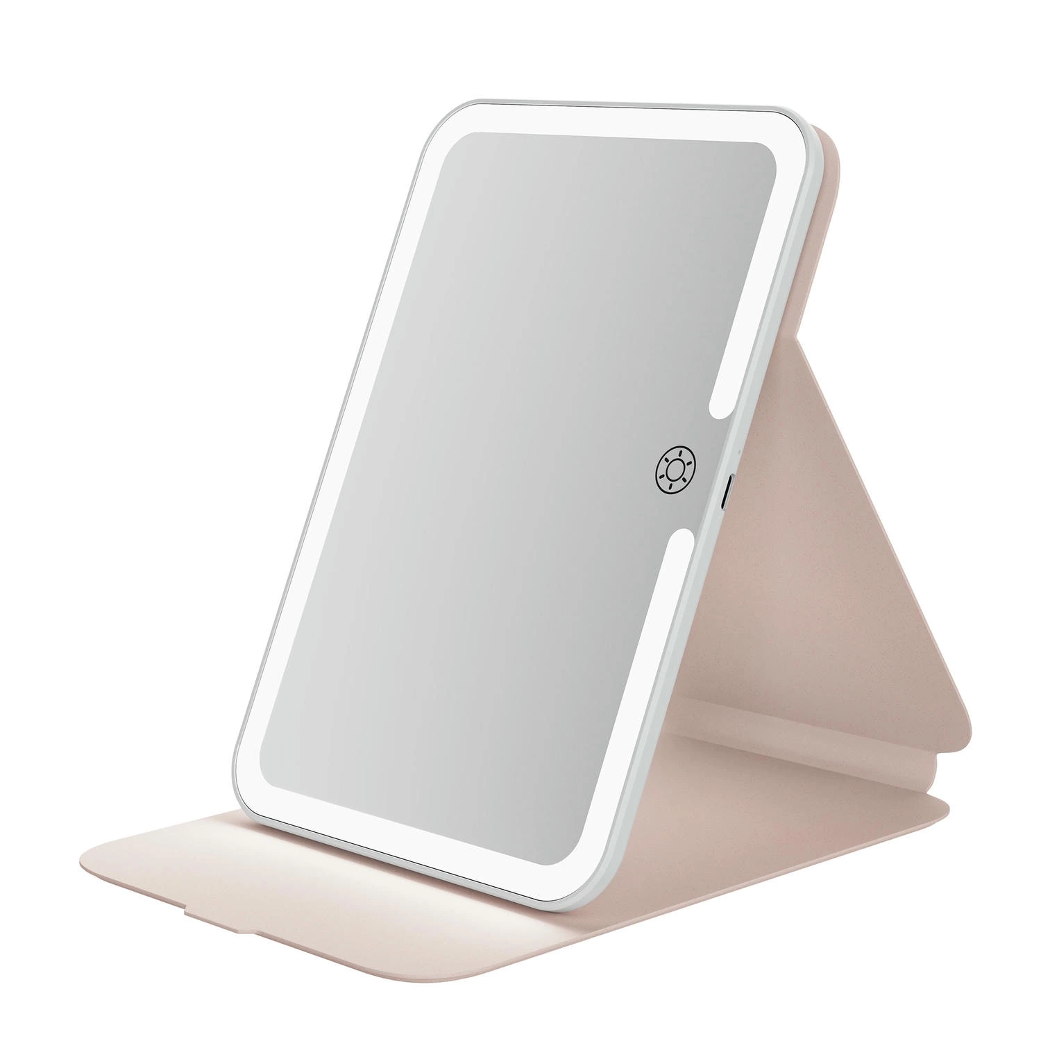 Miroir de maquillage de voyage portable à LED