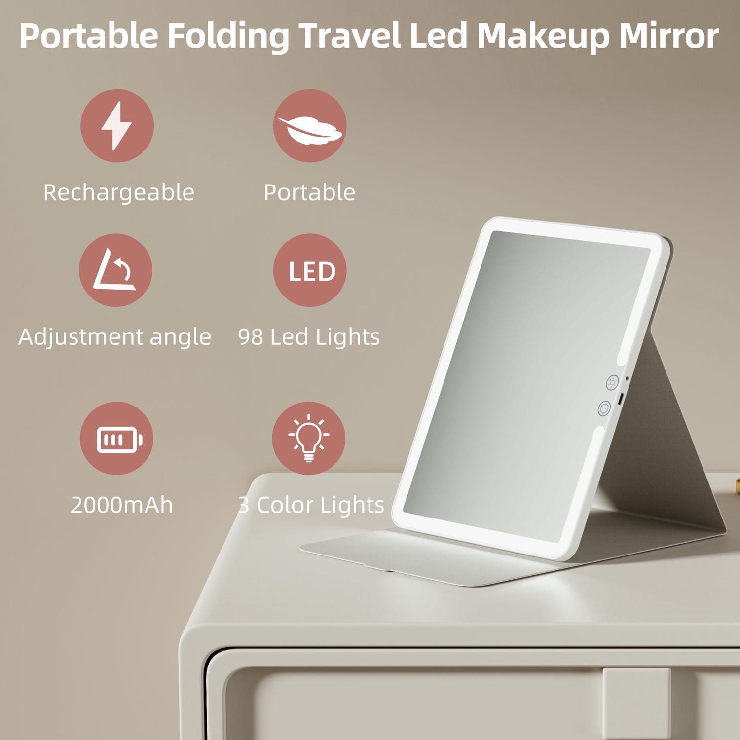 Folding Travel Mirror