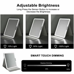 Miroir de maquillage de voyage portable à LED