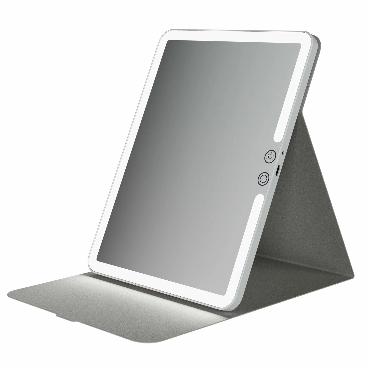 Miroir de maquillage de voyage portable à LED