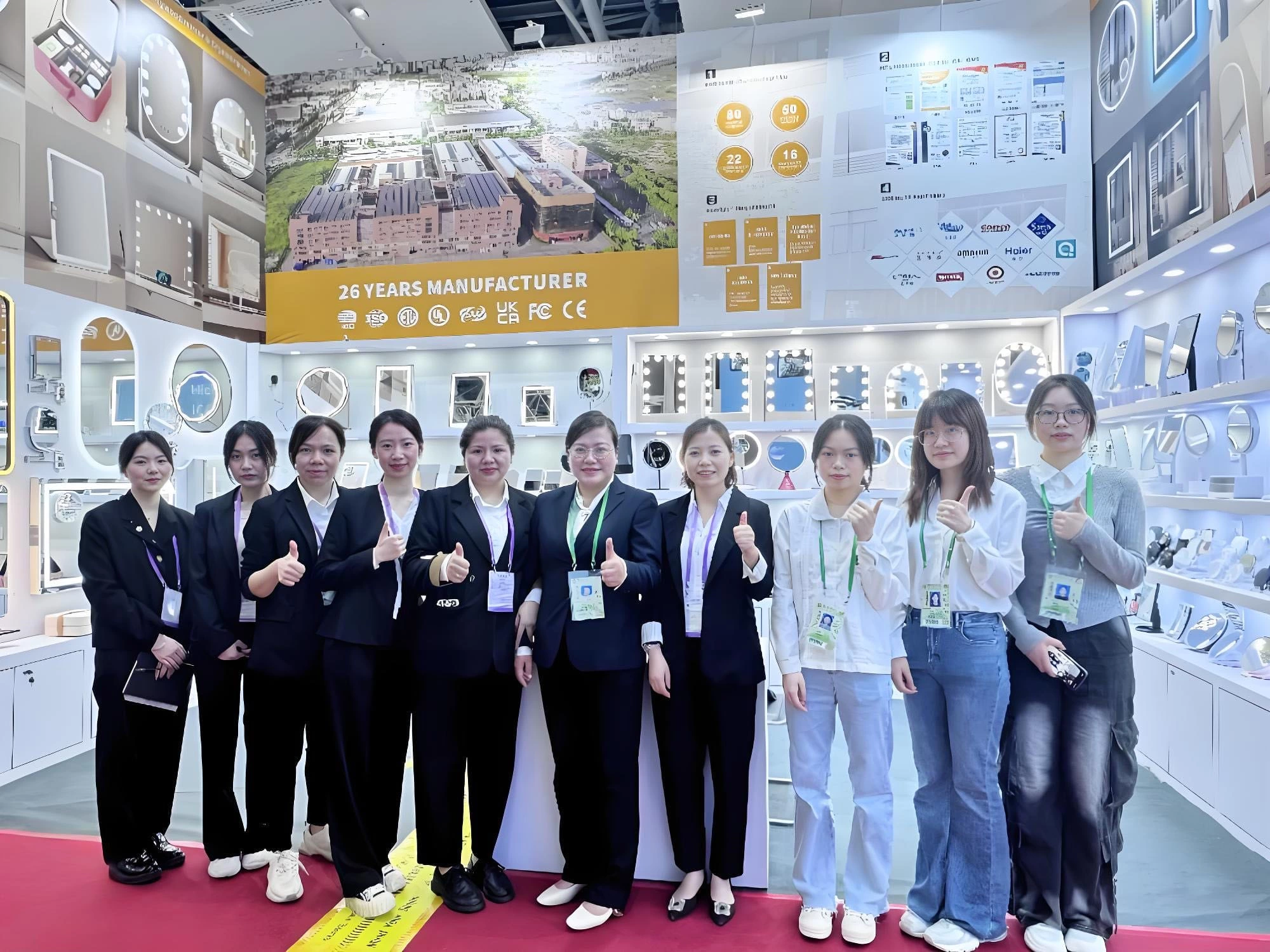 JYD Mirror presenteert zich succesvol op de 137e Canton Fair