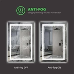 Miroir de salle de bain sans cadre rétroéclairé par LED