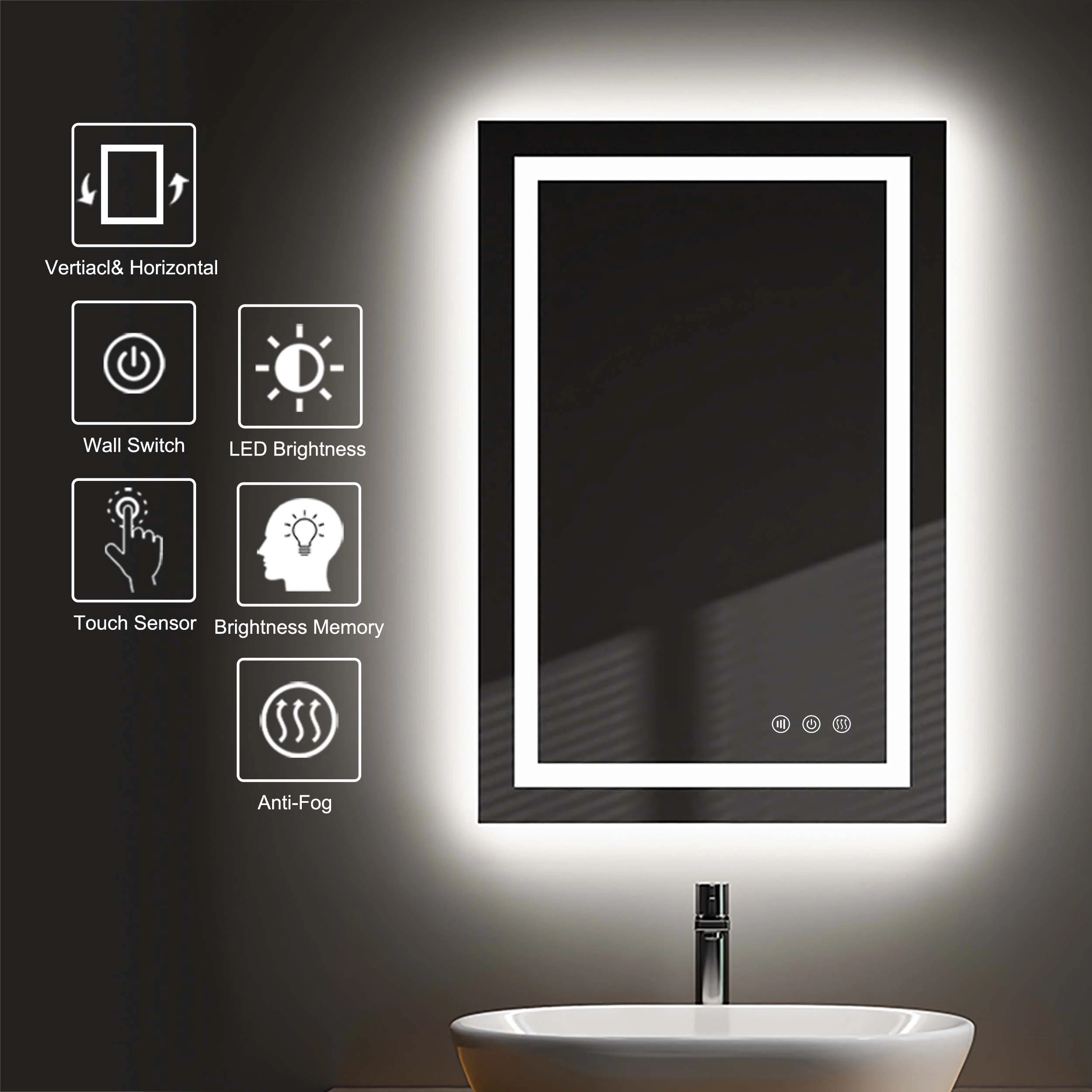 Miroir de salle de bain anti-buée