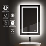 Miroir de salle de bain sans cadre rétroéclairé par LED