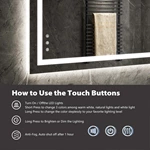 Frameloze LED-badkamerspiegel met achtergrondverlichting