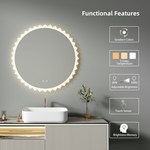 Round Irregular LED Bathroom Mirror