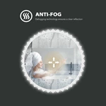 Miroir de salle de bain rond irrégulier à LED