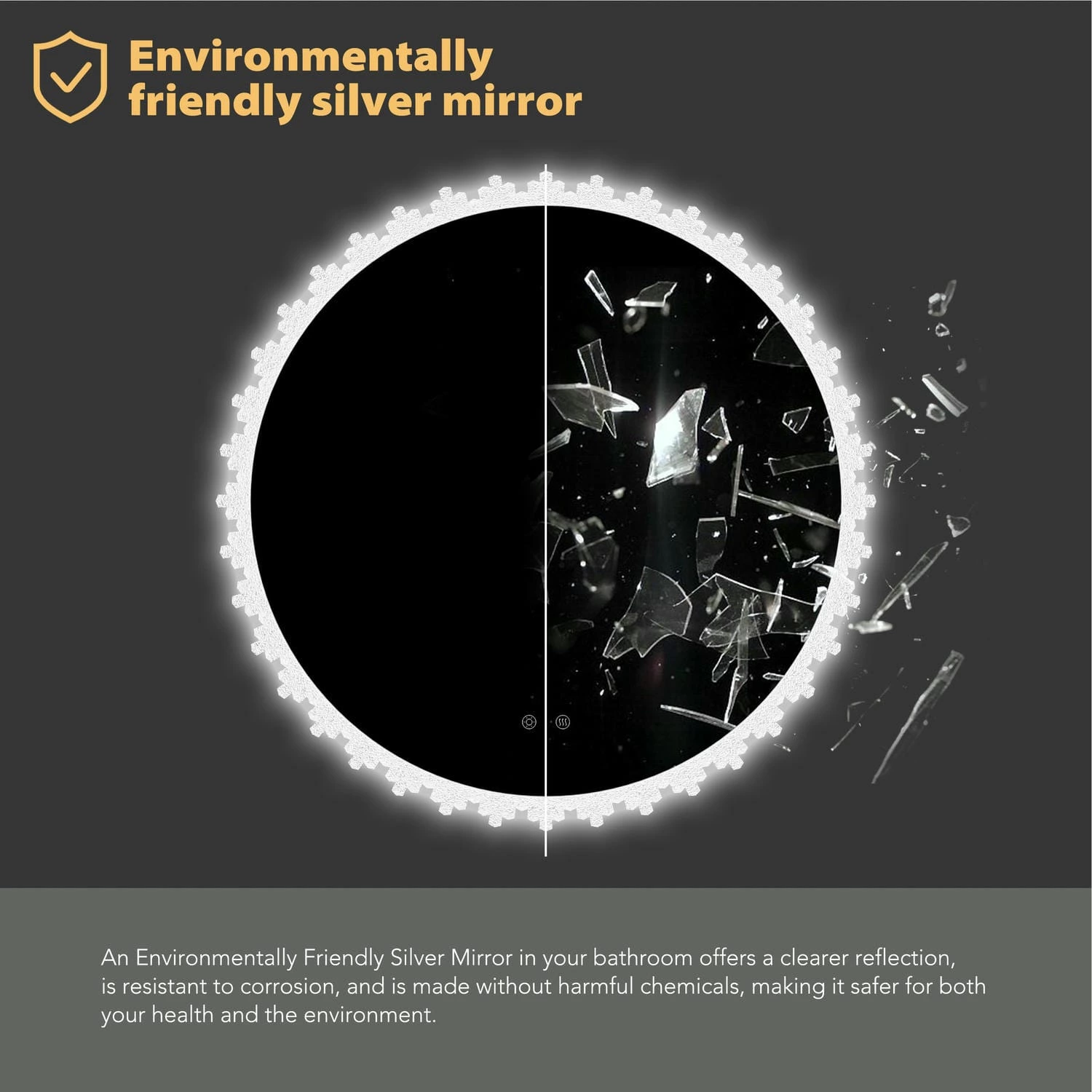 Onregelmatige badkamerspiegel