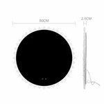Miroir de salle de bain rond irrégulier à LED
