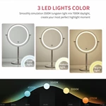 Miroir de courtoisie à double face LED