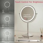 Dubbelzijdige LED-kaptafelspiegel