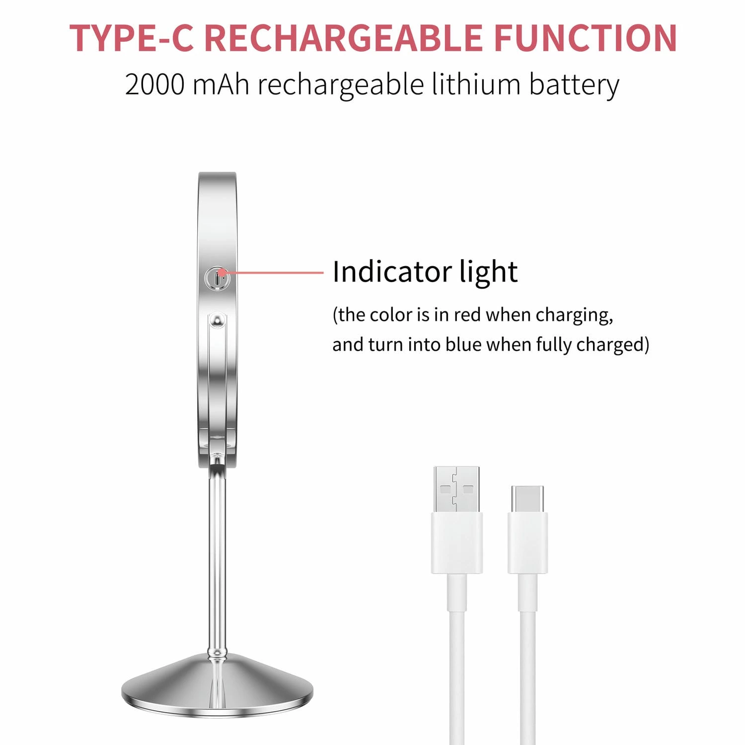 Verlichte vergrotende make-upspiegel