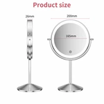 Dubbelzijdige LED-kaptafelspiegel