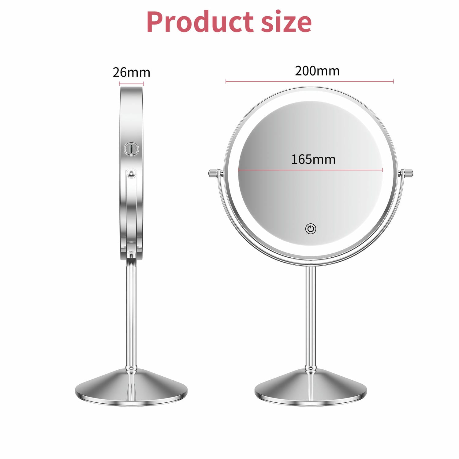 Double Sided LED Vanity Mirror