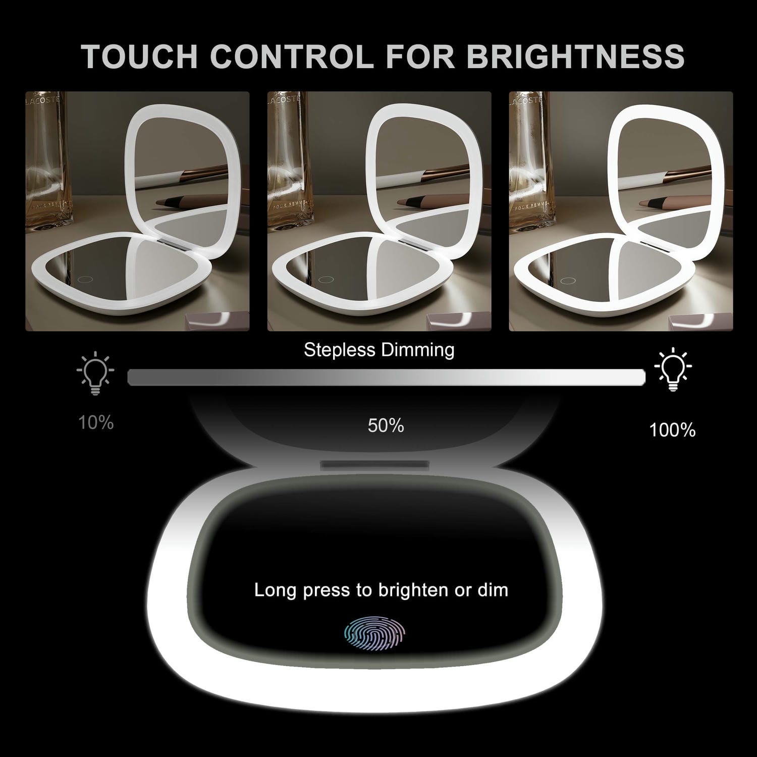 Rechargeable LED Compact Mirror