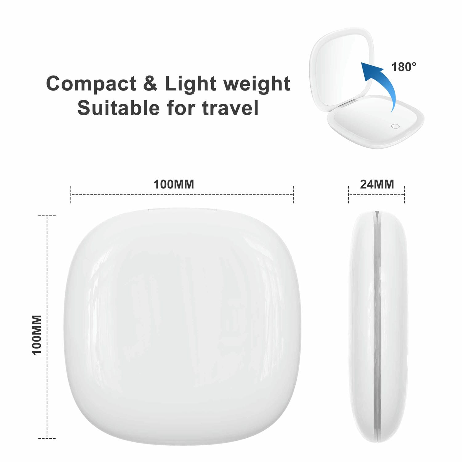 Rechargeable LED Compact Mirror