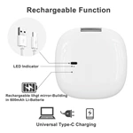 Miroir compact LED rechargeable