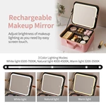 Trousse de maquillage avec miroir LED