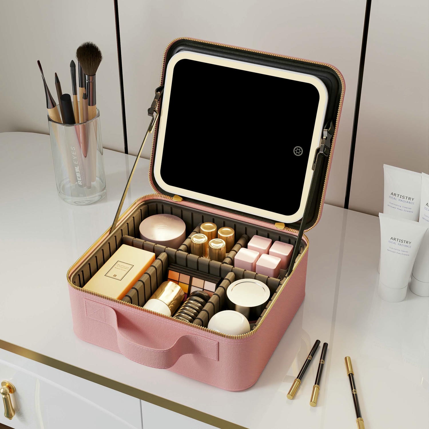 Makeup Bag With Mirror