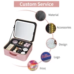 Trousse de maquillage avec miroir LED