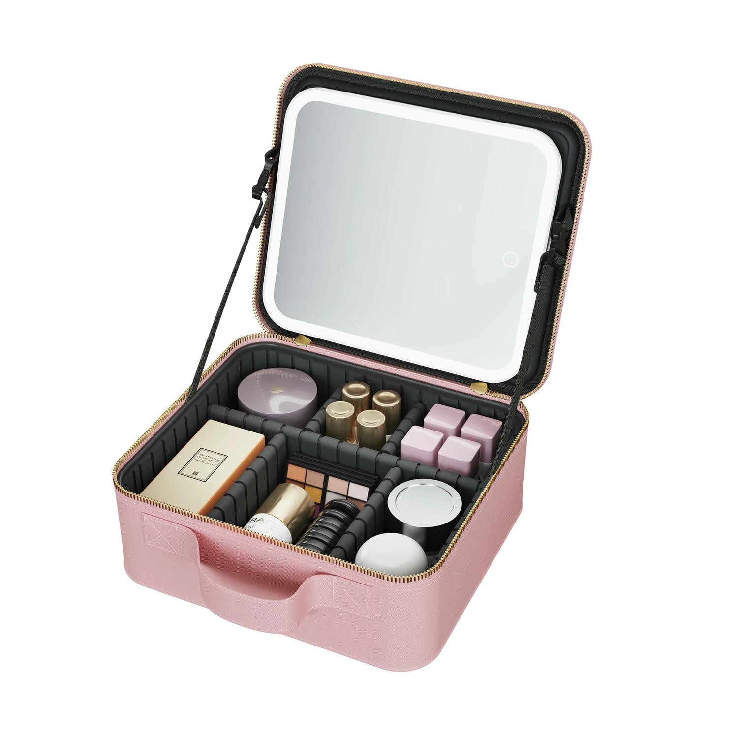 Trousse de maquillage avec miroir LED