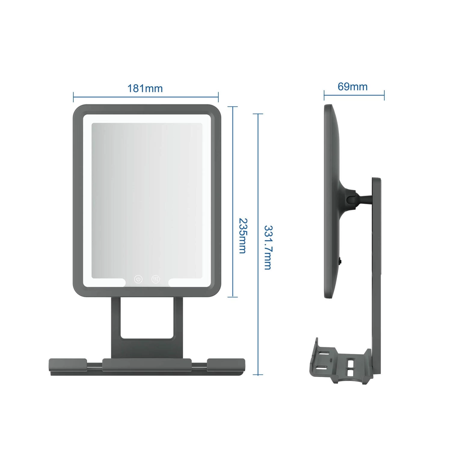 LED verwarmde, condensvrije scheerspiegel
