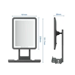 Miroir de rasage chauffant antibuée à LED