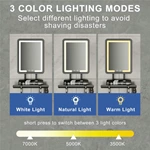 LED verwarmde, condensvrije scheerspiegel